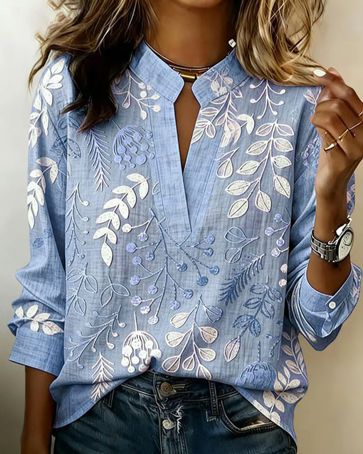 Adanna - Blusa Com Padrão Floral E Gola Alta