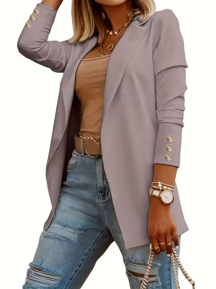 Nikia - Blazer De Manga Comprida Com Botões Decorativos