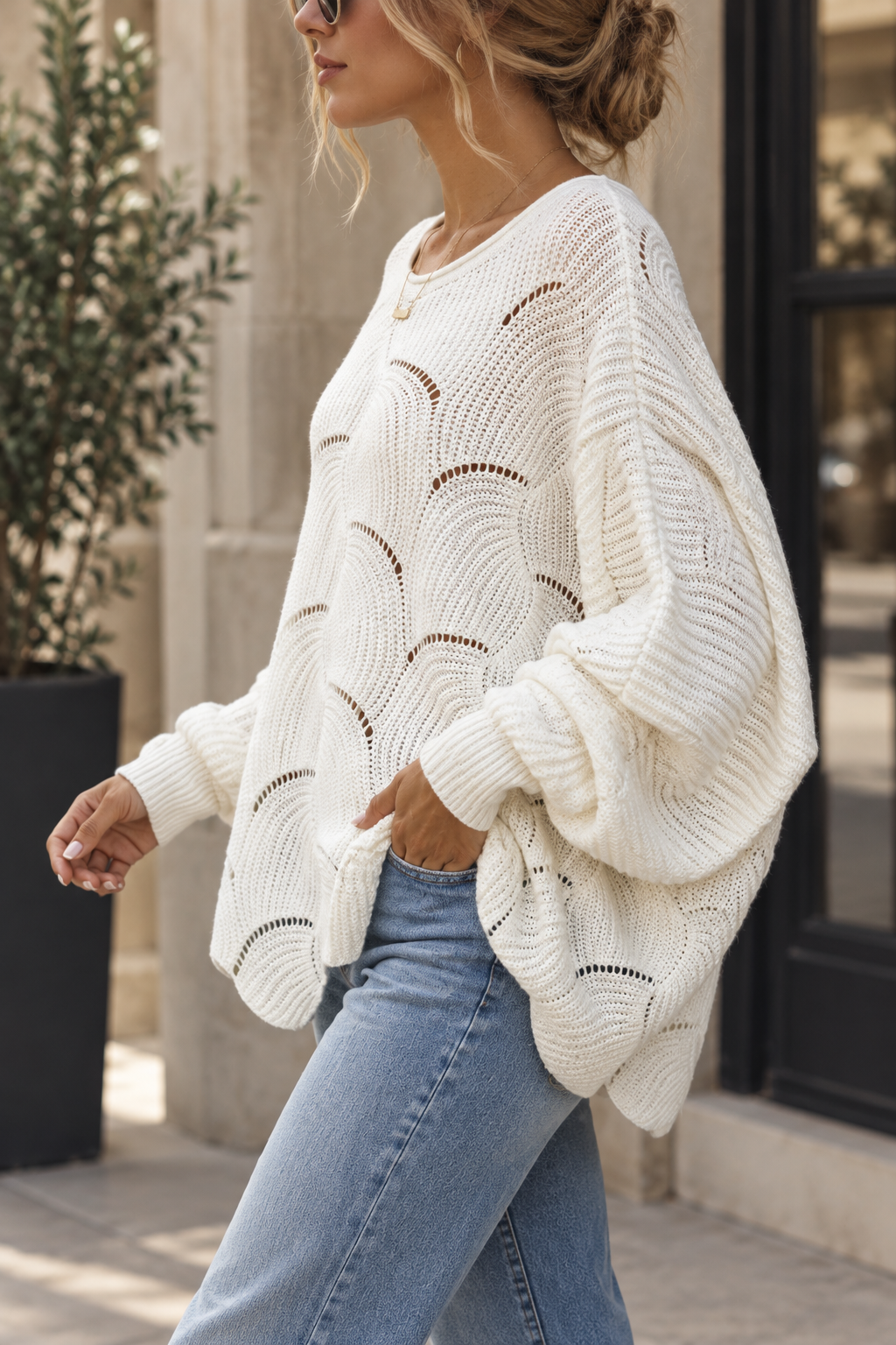 Zeyna - Camisola de Malha de Manga Comprida