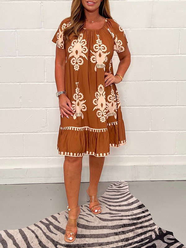 Ranee - Vestido Geométrico Com Decote Quadrado