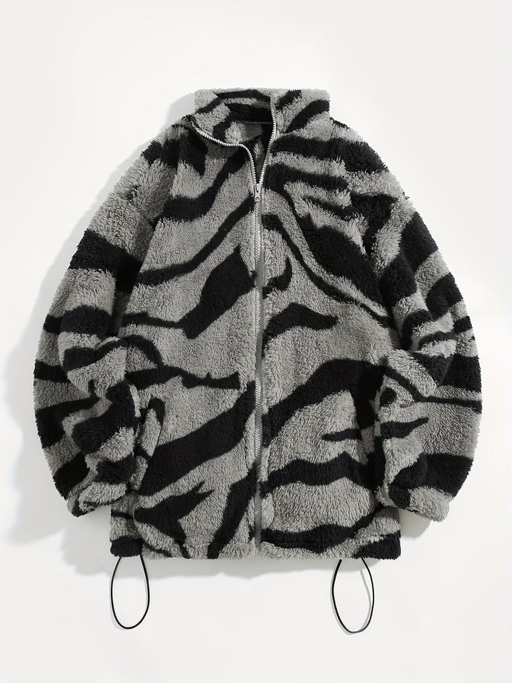 Esra - Long Sleeve Geometric Print Jacket