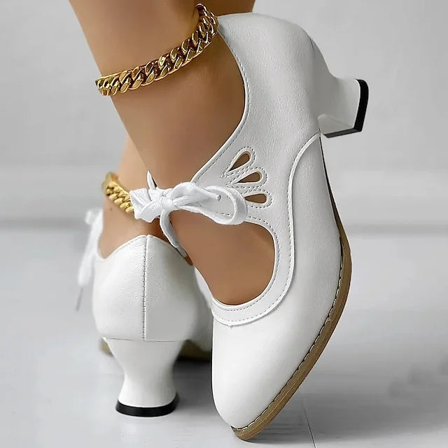 Zydrune - Sapatos de Salto Alto em Couro Vintage