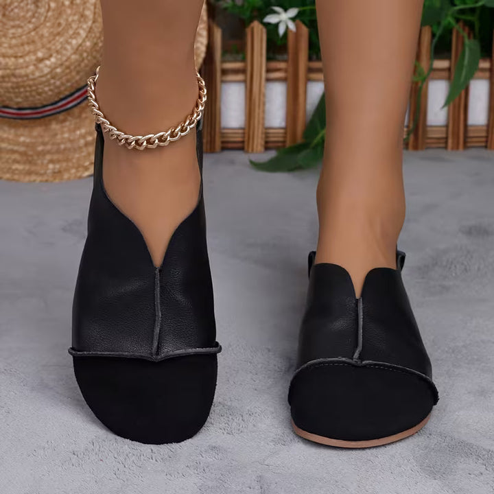 Bethan - Sapatos Rasos Flexíveis e Dobráveis Com Biqueira Quadrada