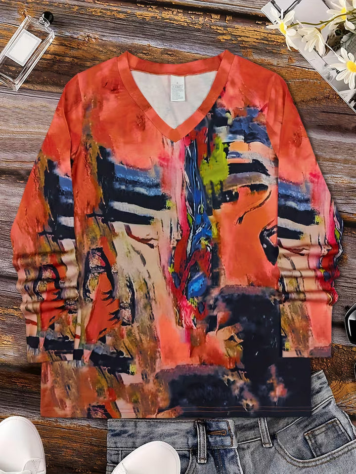 Jibona - Camisola De Manga Comprida Com Padrão Abstrato