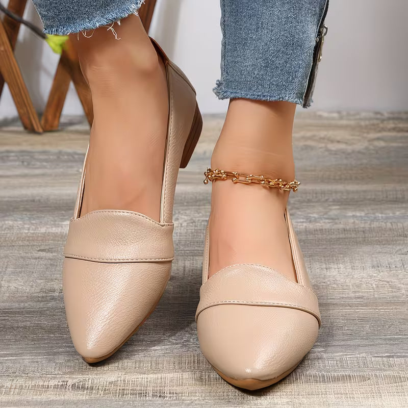 Alannah - Sapatos De Bico Fino Com Salto Baixo