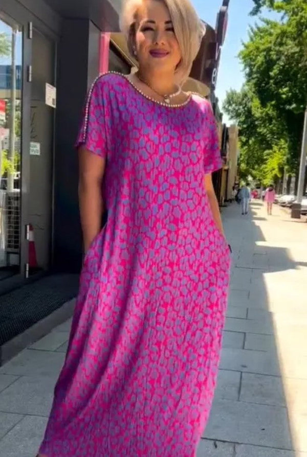 Aspasia - Vestido Estampado Arrojado e Alegre