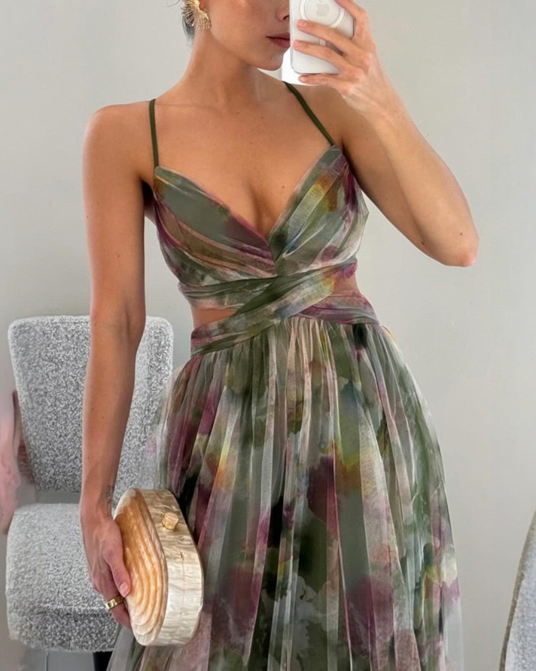 Tunika - Vestido Longo Com Estampado Floral