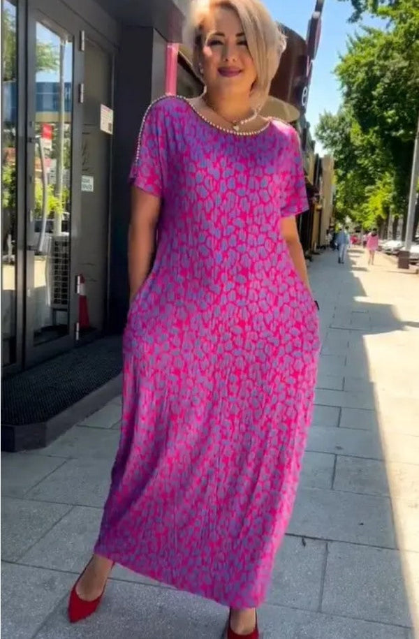 Aspasia - Vestido Estampado Arrojado e Alegre