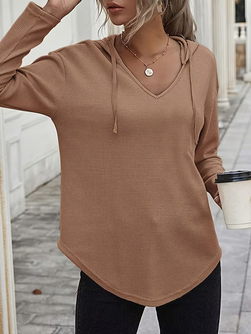 Heydi - Camisola Com Capuz  Manga Comprida e Bainha Curva