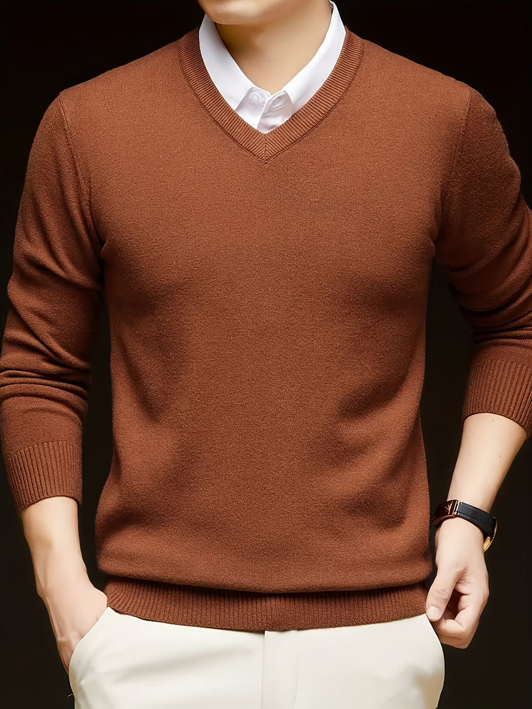 Dionysis - Camisola de Malha Com Decote em V «Cross Border»