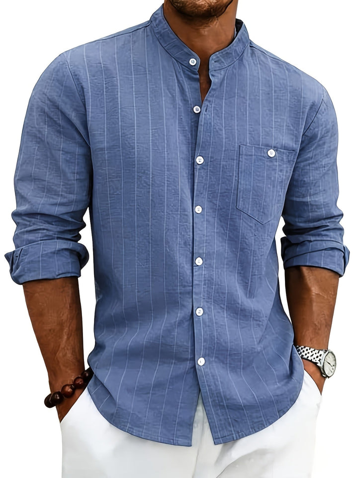 Leslie - Camisa De Linho às Riscas Elegante