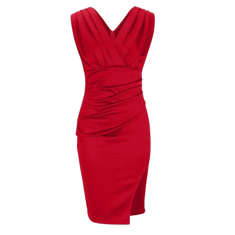 Gudrun - Vestido Justo Elegante e Cheio de Estilo