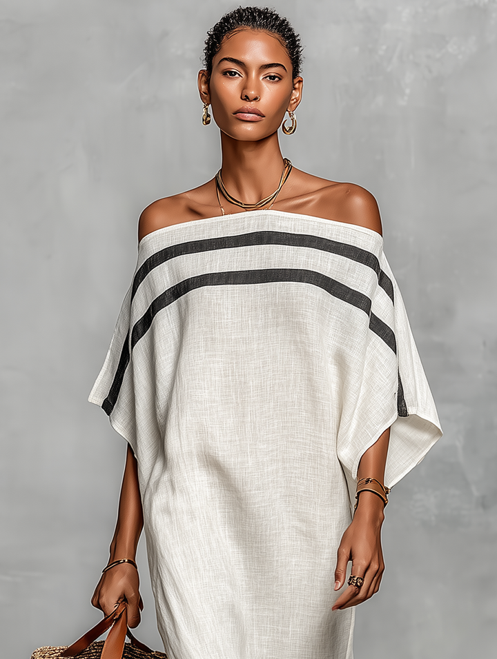 Vilina - Vestido Longo Minimalista Em Linho