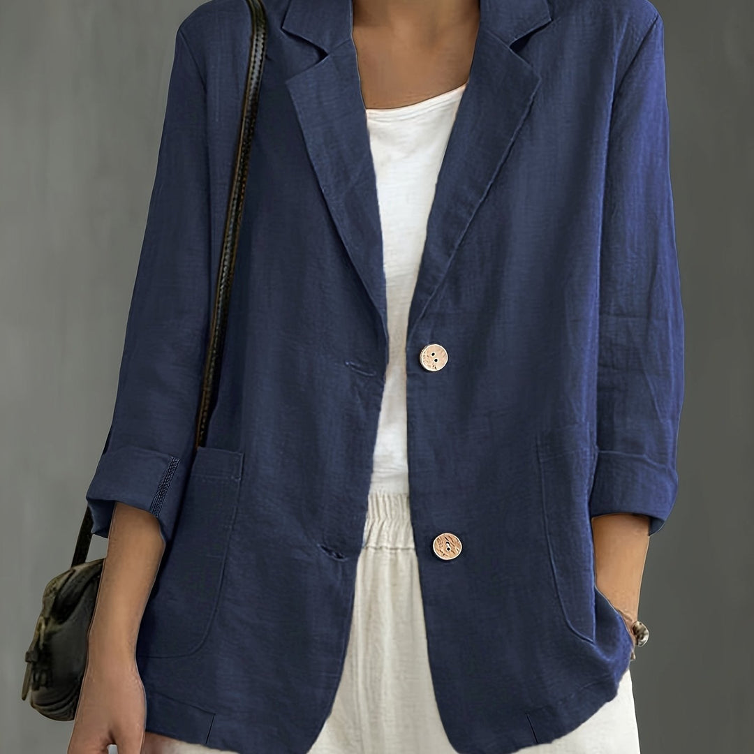 Jayde - Blazer Elegante Em Algodão