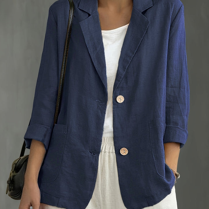 Jayde - Blazer Elegante Em Algodão