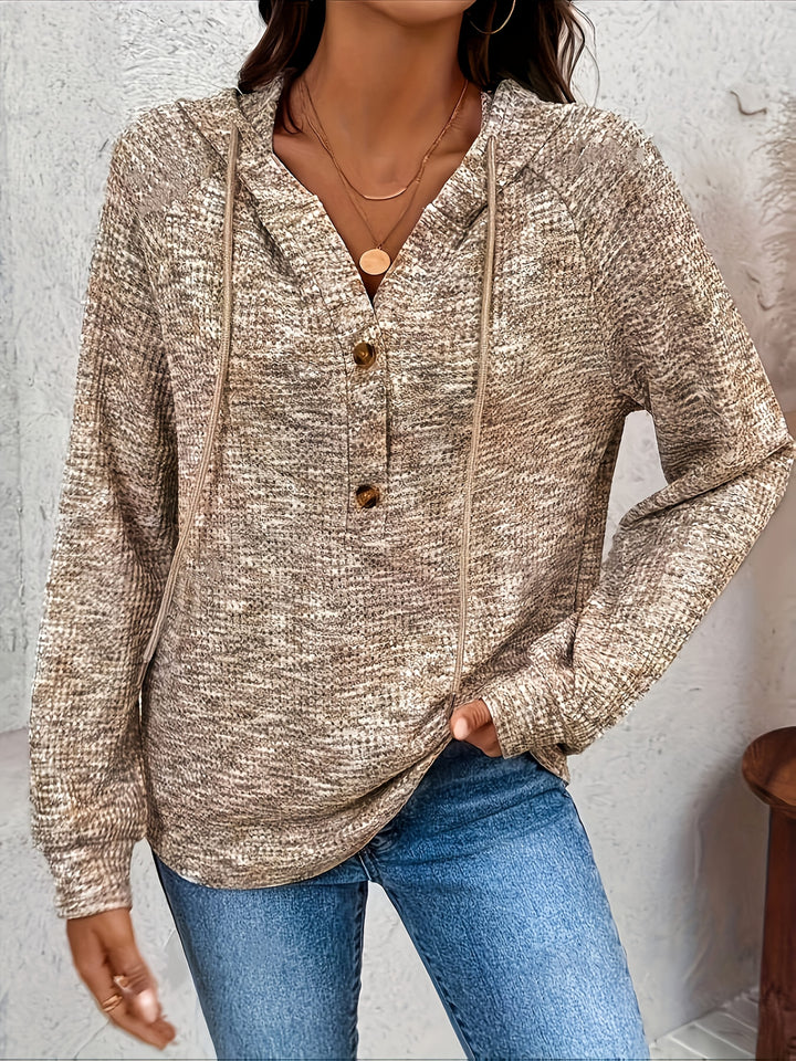Graca - Camisola Com Capuz De Manga Comprida E Botão