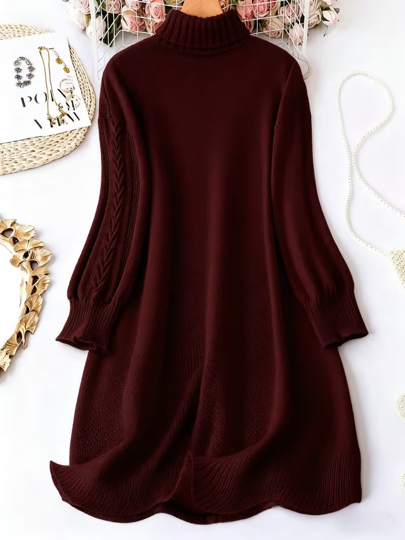 Malkina - Vestido-Camisola Confortável De Manga Comprida