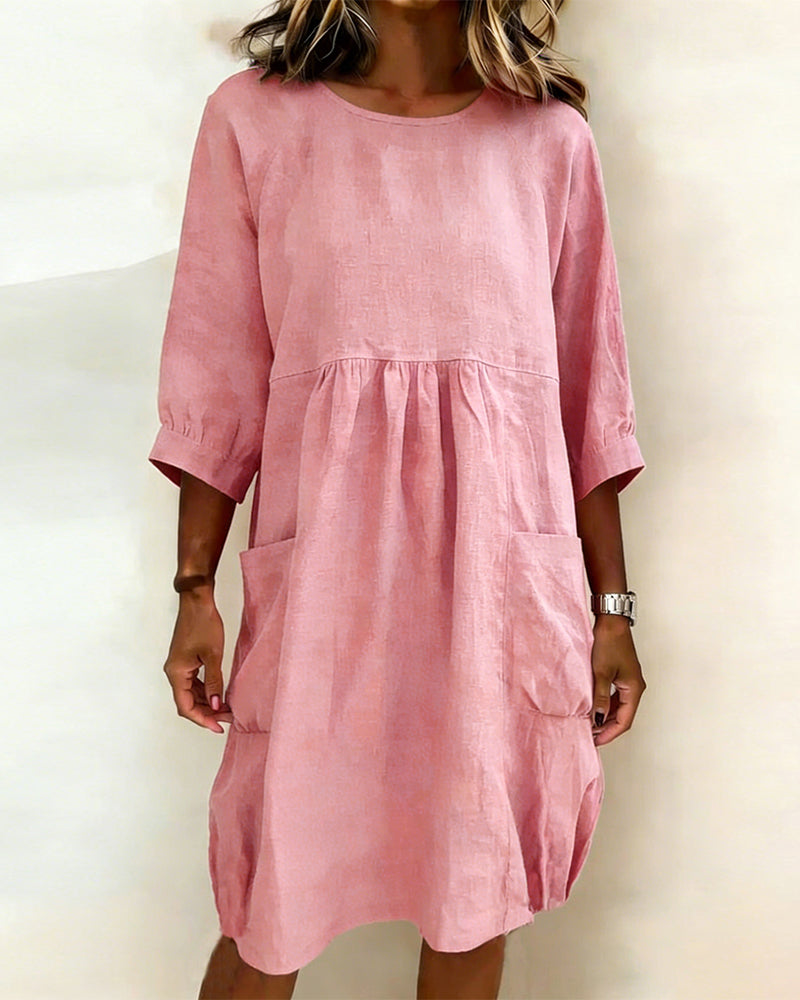 Maleesha - Vestido Elegante Com Mangas largas
