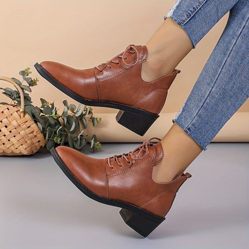 Rosemarie - Botas Clássicas Com Atacadores Até Ao Tornozelo