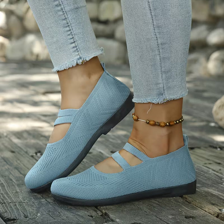 Kethryn - Sapatos Mary Jane de Malha Sem Atacadores