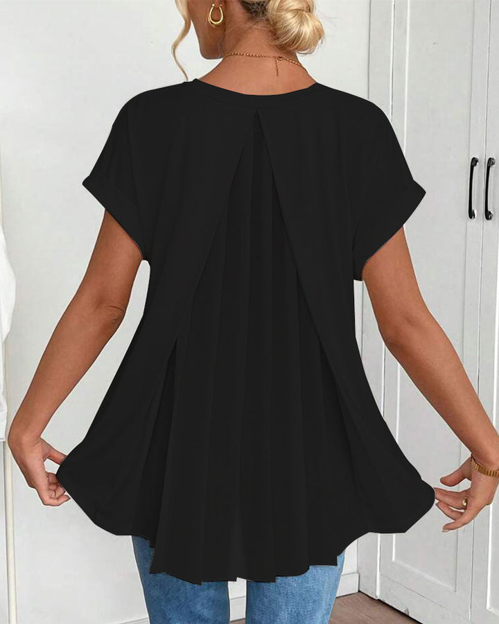 Liyanna - Camiseta de Manga Curta em Patchwork