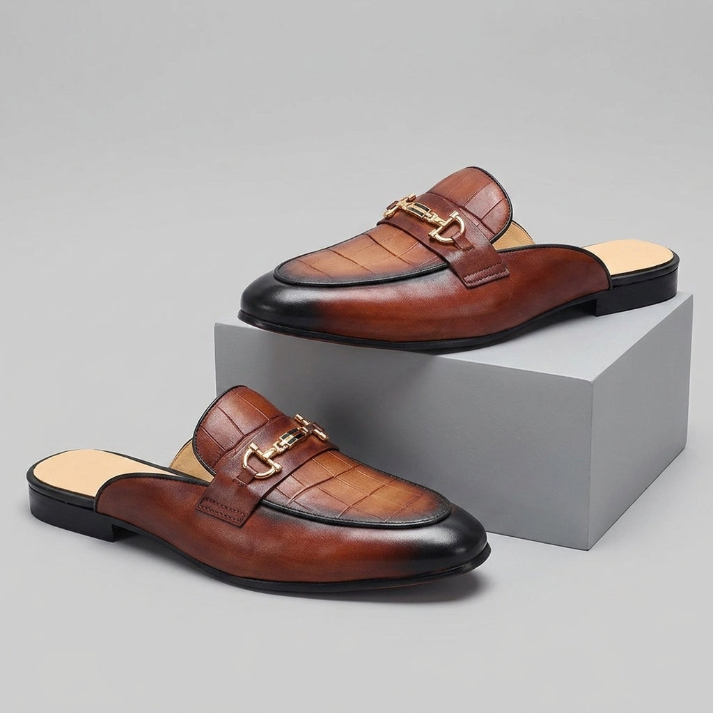 Idris - Sapatos De Couro Sem Parte Traseira