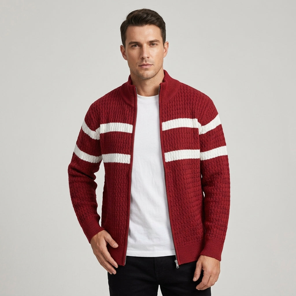 Loick - Cardigan de Tricô de Manga Longa
