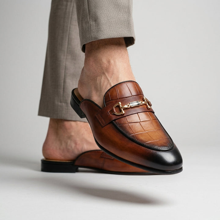 Idris - Sapatos De Couro Sem Parte Traseira