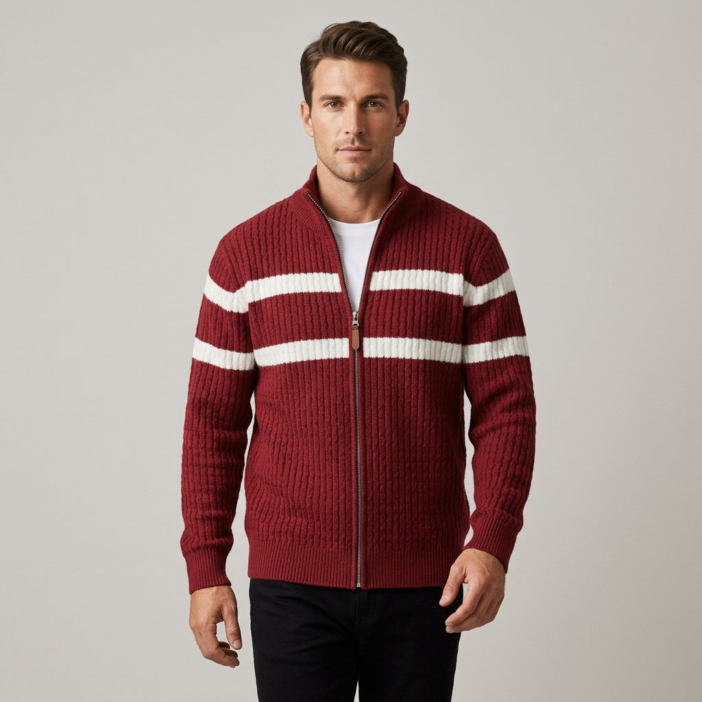 Loick - Cardigan de Tricô de Manga Longa