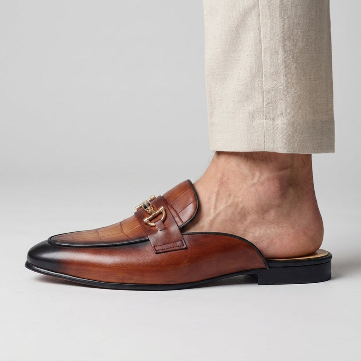 Idris - Sapatos De Couro Sem Parte Traseira