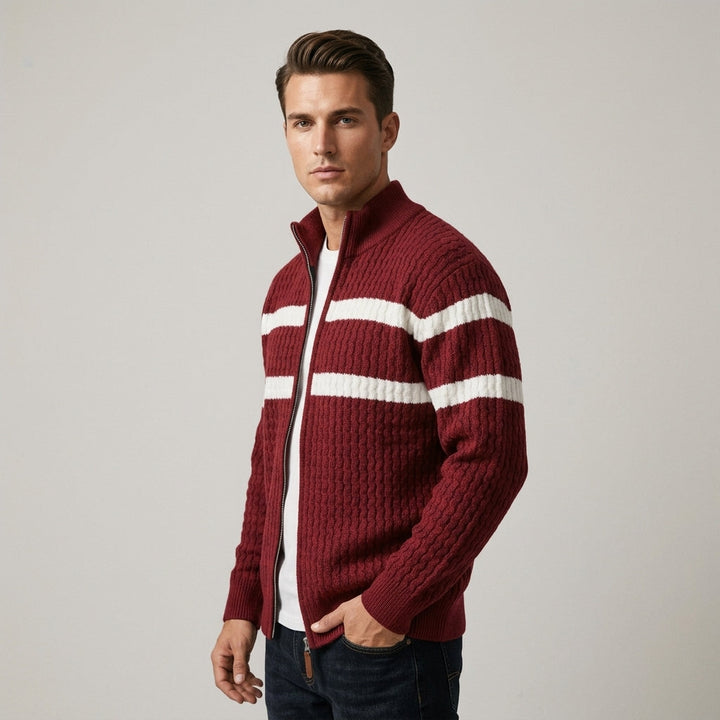 Loick - Cardigan de Tricô de Manga Longa