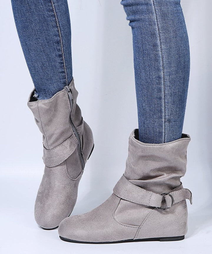 Erendyra - Botas De Tornozelo Com Tira Com Fivela E Fecho Lateral