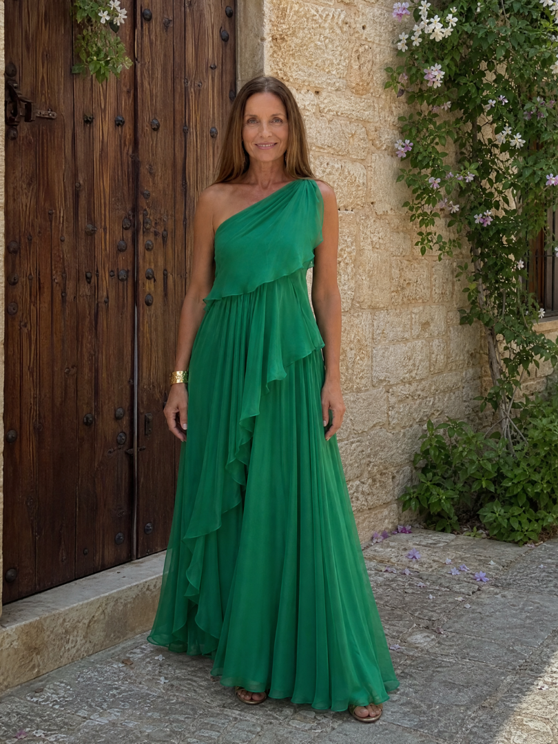 Seyma - Vestido Maxi Com Folhos