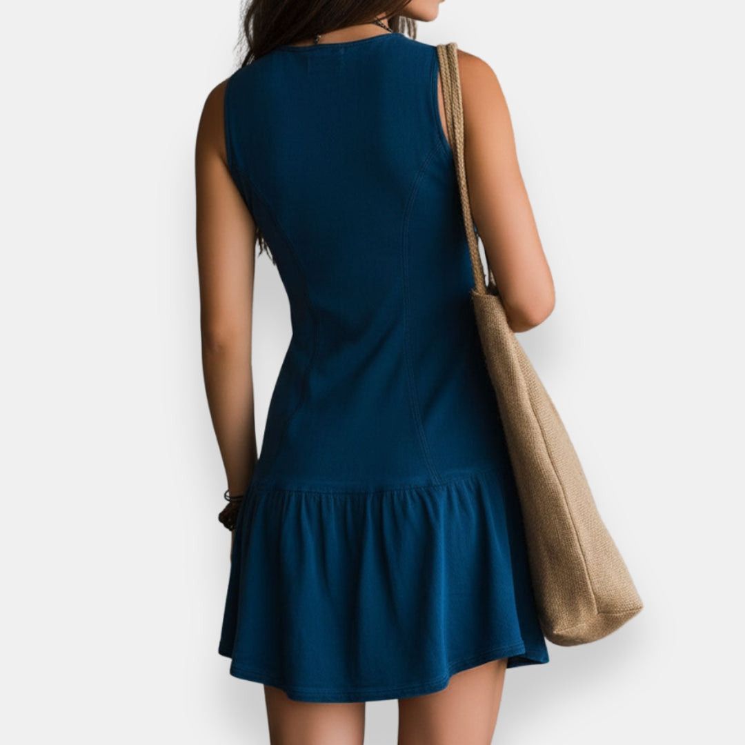 Zynnia - Mini-Vestido Boémio Com Botões