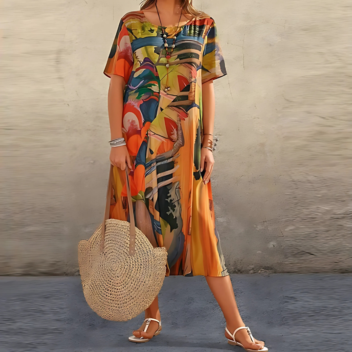 Filomena - Vestido Floral Confortável