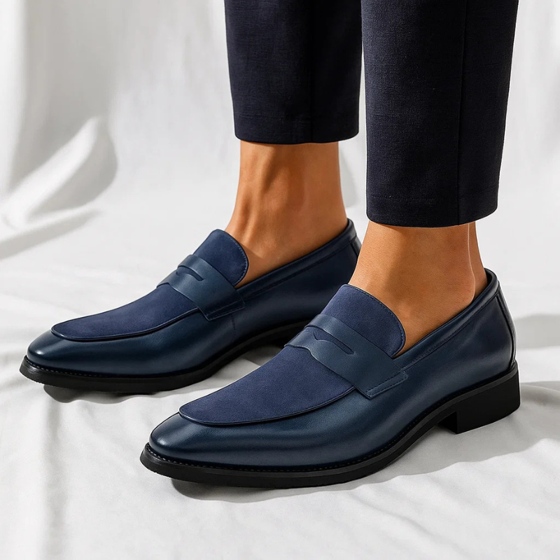 Callen - Sapatos Slip-on Tipo Mocassim em Dois Tons