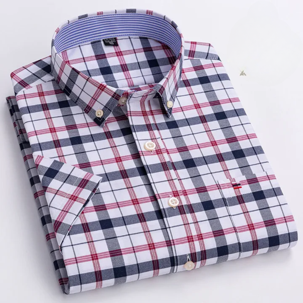 Petersen - Camisa Clássica de Algodão Com Padrão