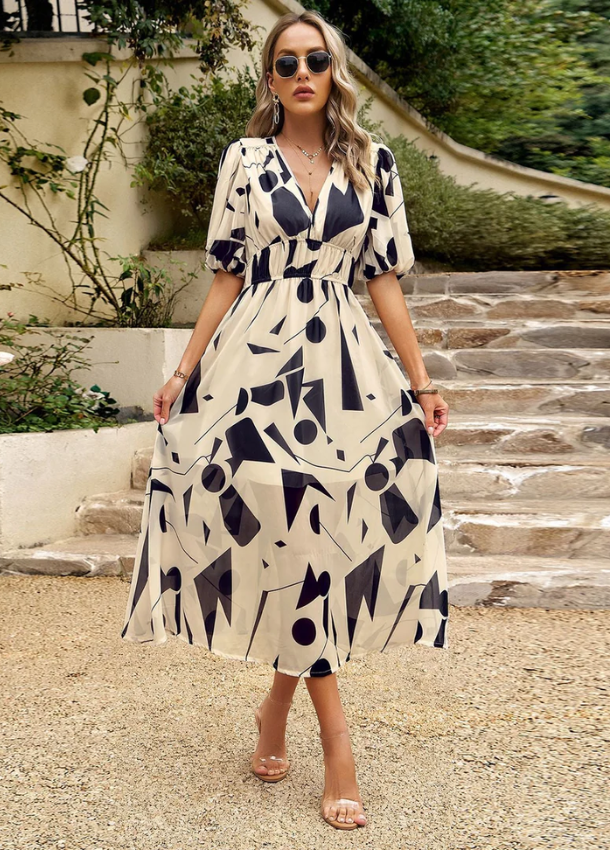 Josette - Vestido Midi Com Padrão Floral