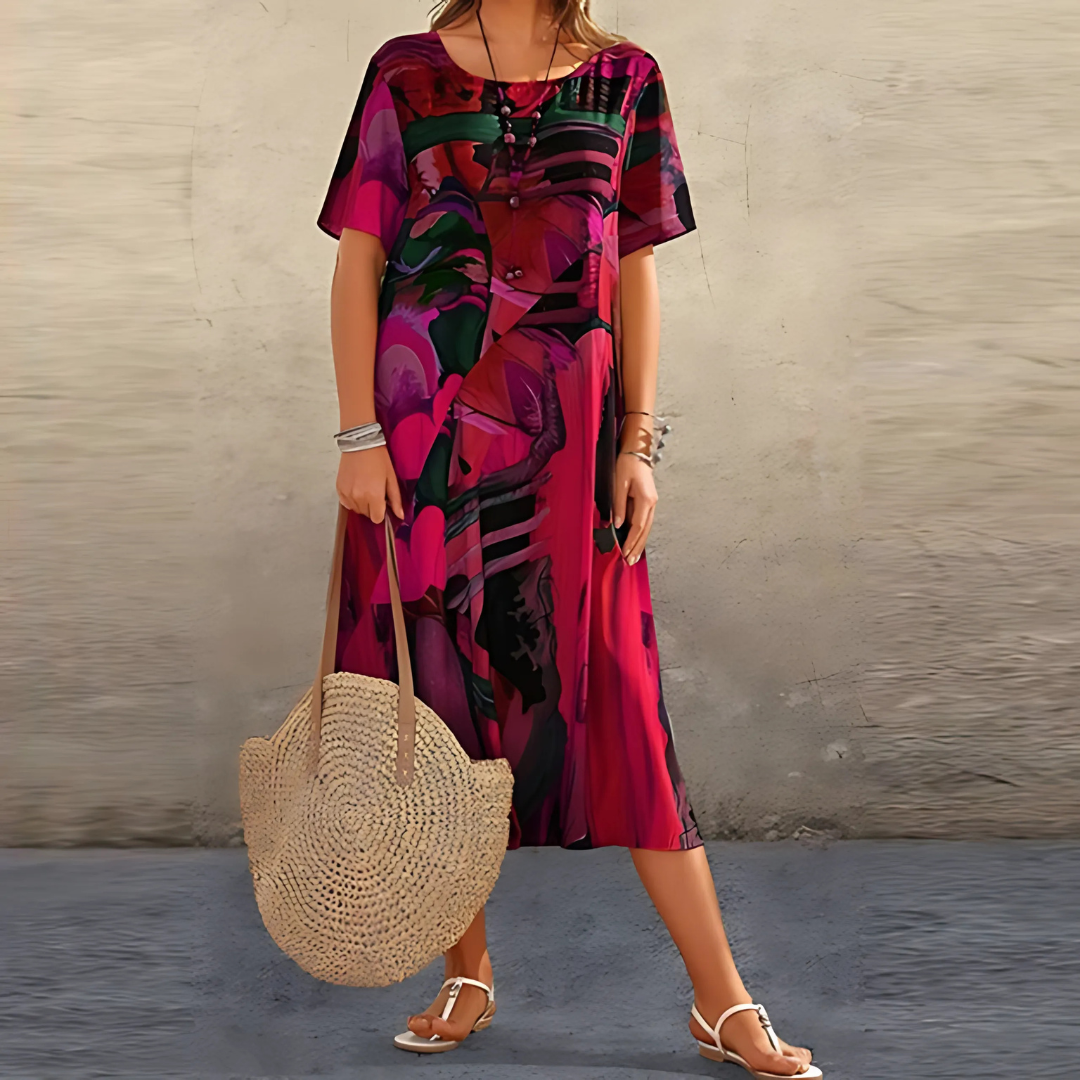 Filomena - Vestido Floral Confortável