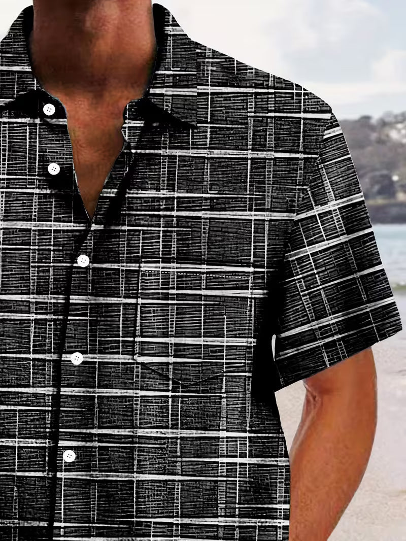 Jerrick - Camisa Com Estampado Geométrico Vintage