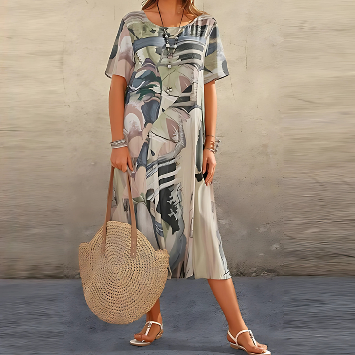 Filomena - Vestido Floral Confortável