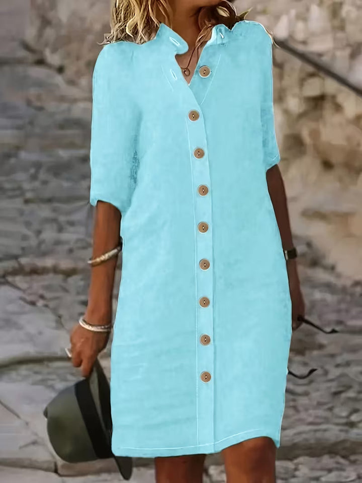 Keiniza - Vestido-Camisa De Manga Curta