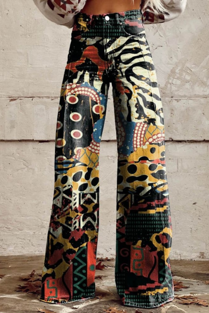 Mailin - Calças Largas Com Estampado