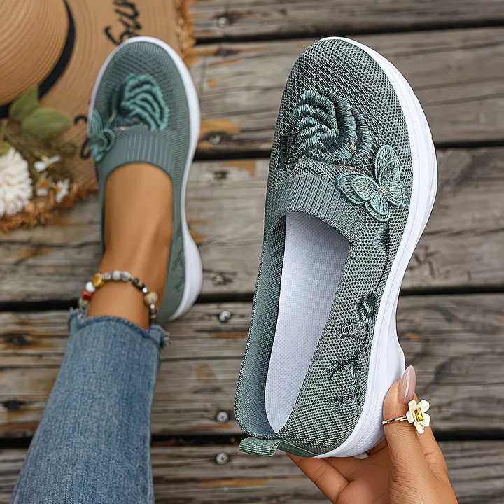 Leetha - Mocassins Bordados Com Borboletas