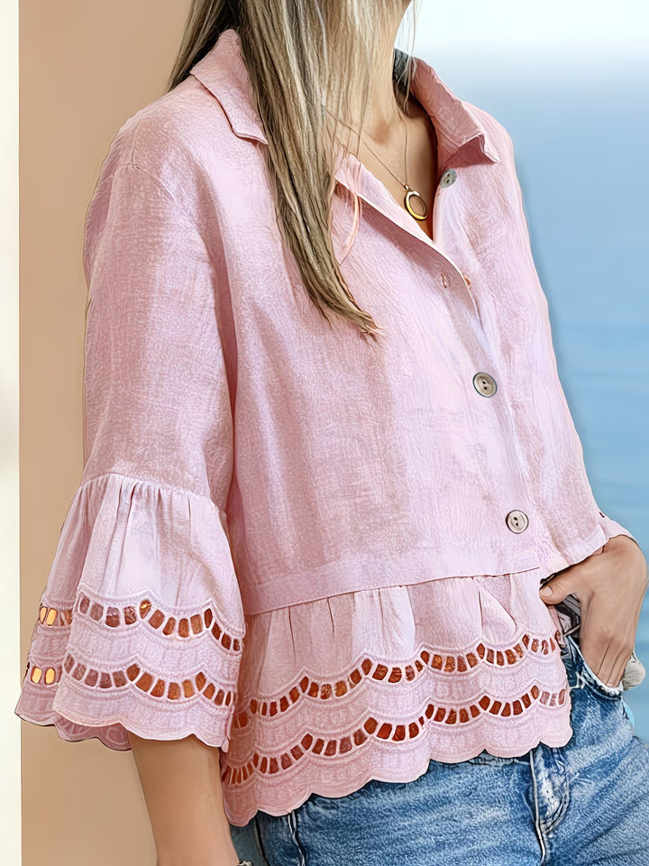 Solenn - Blusa Elegante Com Botões
