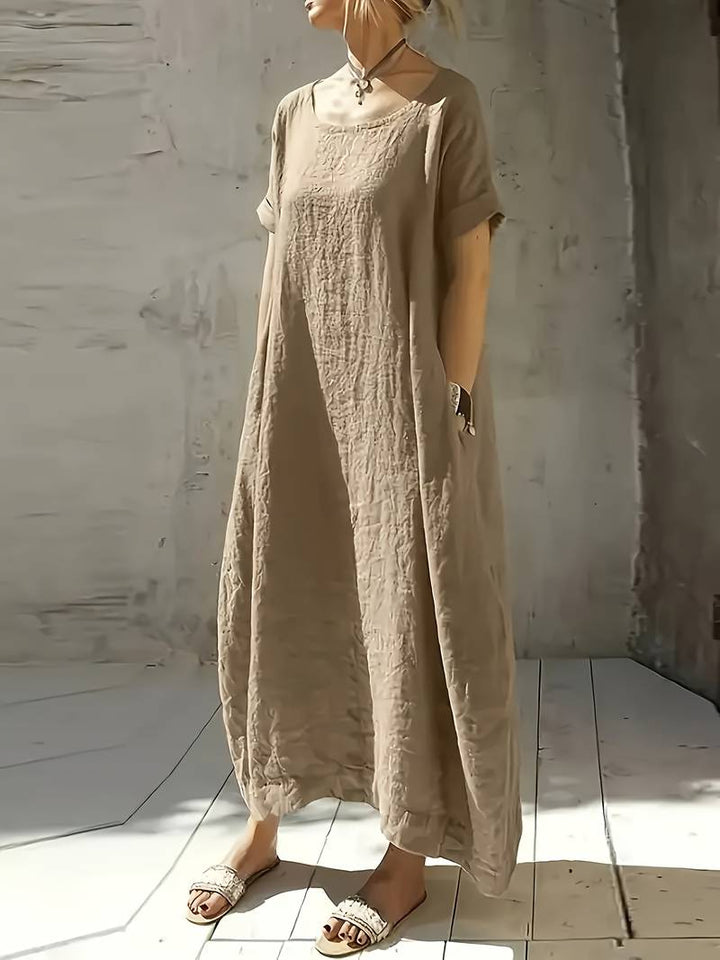 Anuradhi - Vestido Longo Casual Com Mangas Largas