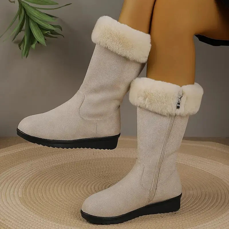 Neah - Bota Comprida E Quente Com Fecho De Correr