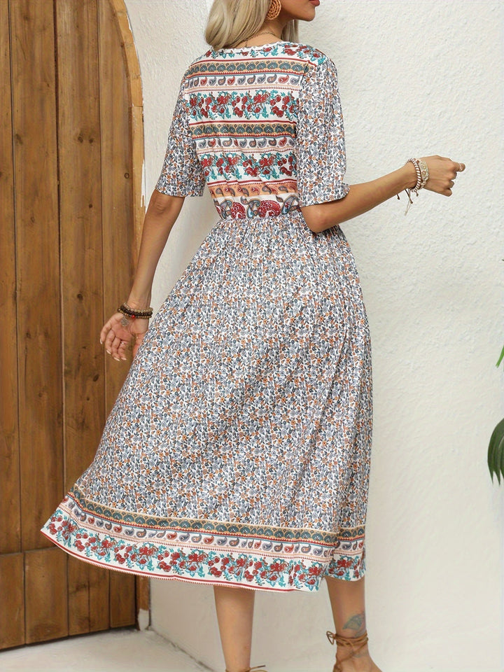 Jeeni - Vestido de Manga Curta Com Estampado Floral