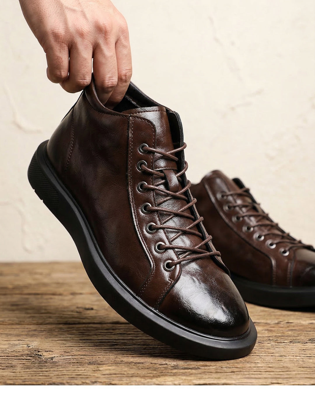 Kervens - Botas De Couro Com Atacadores