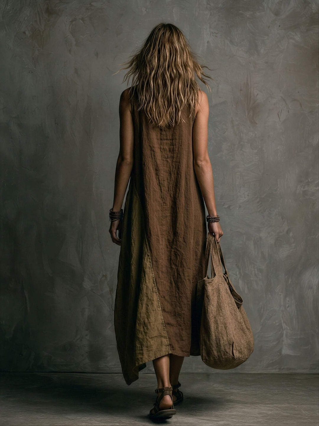 Tylissa - Vestido Longo Assimétrico Em Patchwork